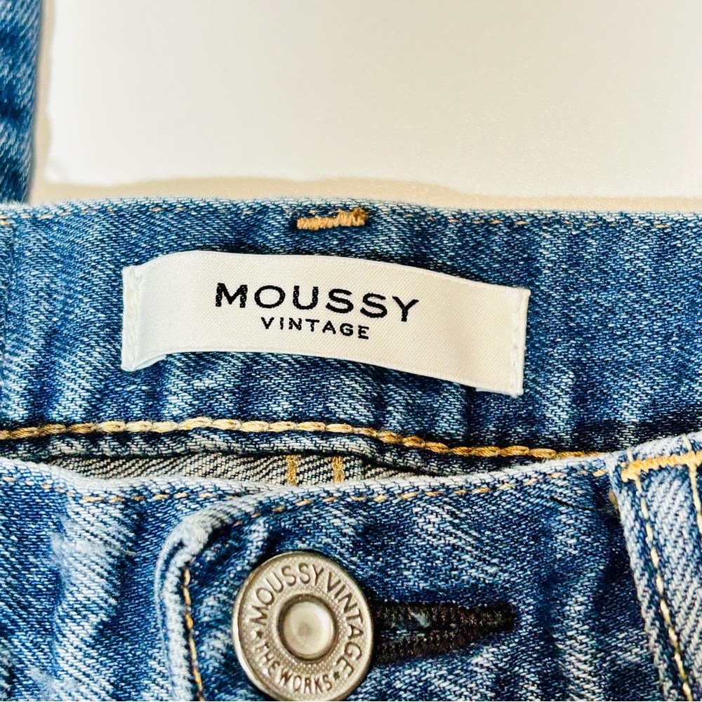 Moussy Vintage jeans high Rise Skinny jeans distressed blue women size 24 - Picture 4 of 10
